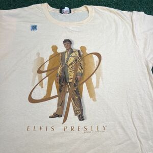 Elvis Presley‎ Gold Suit Licensed Adult Graphic Shirt Size 2XL Yellow NWT